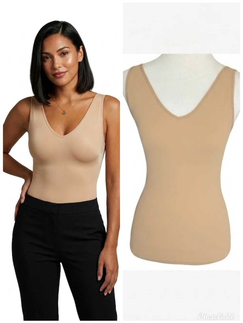 Yummie women's tummy control tank top shapewear nude size medium